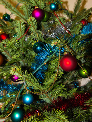 Obraz na płótnie Canvas decoration on Christmas tree. Happy Newyear. background image
