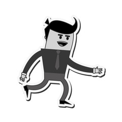 businessman man male cartoon worker proffesional icon. Flat and isolated design. Vector illustration