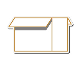 box package delivery shipping logistic market icon. Flat and isolated design. Vector illustration
