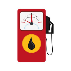 gauge pump petroleum gasoline oil industry industrial icon. Flat and isolated design. Vector illustration