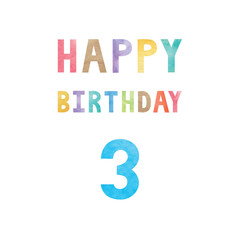 Happy 3rd birthday anniversary card