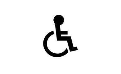 Vector disable handicap symbol on white background
