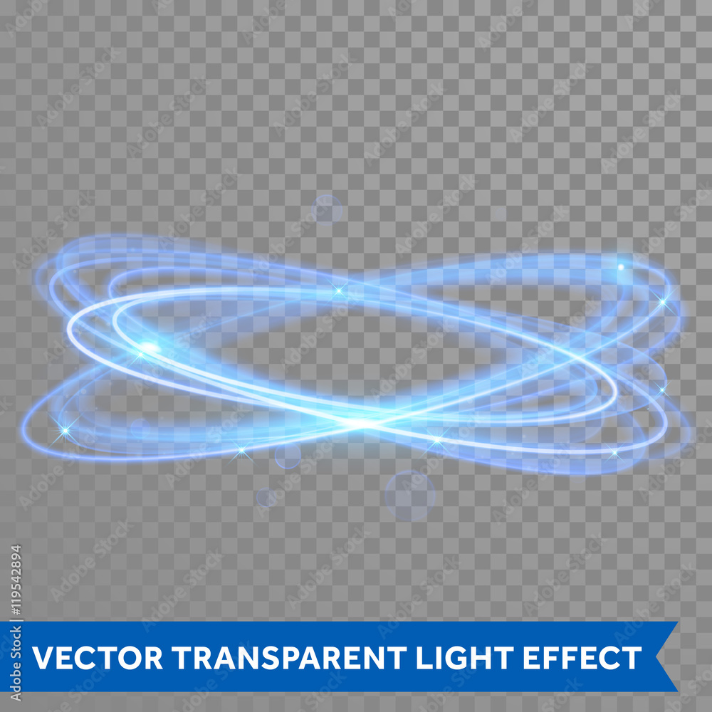 Poster vector neon light circle in motion