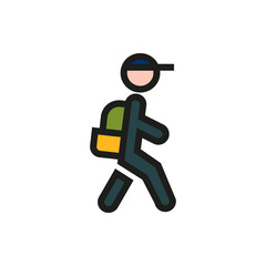 Tourist icon on white background