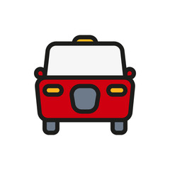 Taxi icon on white background