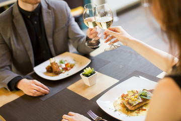 Young couple having diner