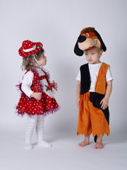 children playing role on carnival