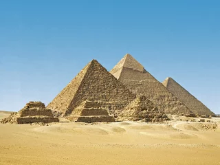 Foto auf Alu-Dibond Les Pyramides d'Egypte © foxytoul