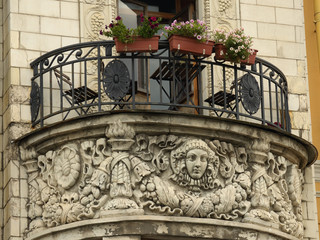 A balcony in a residential building.