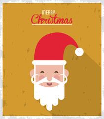 santa cartoon vintage merry christmas decoration celebration icon. Colorful and grunge design. Vector illustration
