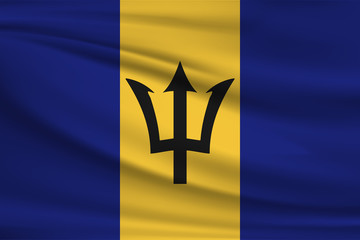 The national flag of Barbados