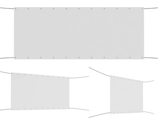 Banner mock up. 3d illustration. Isolated.