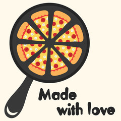 Made with love pizza