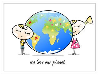 Save our planet. Vector
