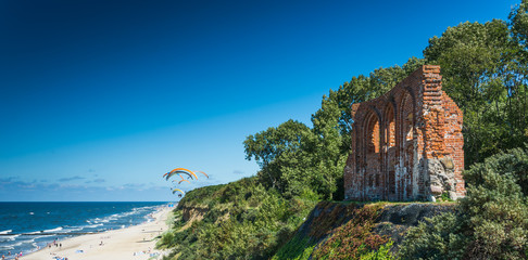 Trzęsacz picturesque resort town on the Baltic Sea