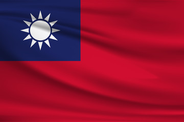 The national flag of Taiwan