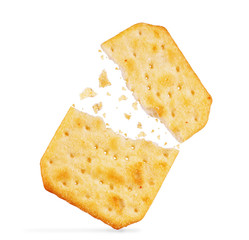 A cracked salty cracked isolated on white