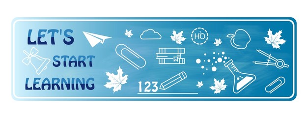 Vector image of school bookmark for the book.