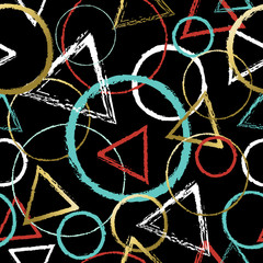 Abstract pattern with colorful geometric shapes