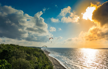 Obraz na płótnie Canvas Trzęsacz picturesque resort town on the Baltic Sea