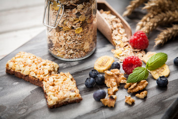 Muesli with berries