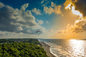 Trzęsacz picturesque resort town on the Baltic Sea
