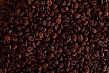 coffee grains background in full screen