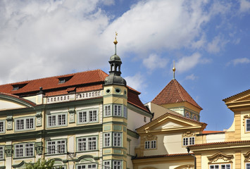 Fragment of building in Lesser Town - Mala Strana. Prague. Czech Republic
