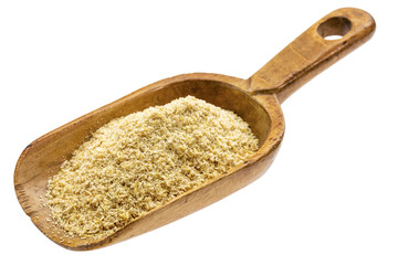 rustic scoop of flax meal