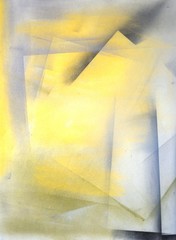 Malarstwo abstrakcyjne szary i żółty - 119553837