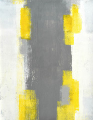 Szary i żółty streszczenie sztuka malarstwo - 119553874