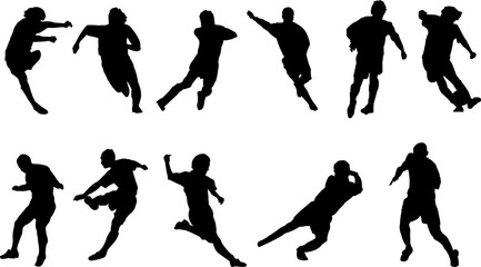 Soccer silhouette collection