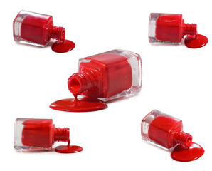 isolated  image of nail polish closeup