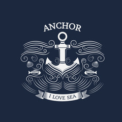 Anchor retro style