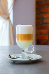 cup of latte on the table