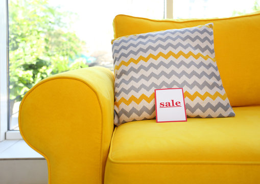 Modern Yellow Couch For Sale In Furniture Store