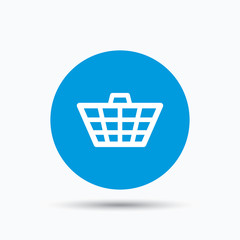 Basket icon. Shopping cart sign.