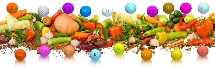 Image of many fruits close-up