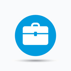 Briefcase icon. Diplomat handbag sign.