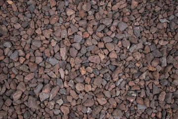 close up of crushed red rock
