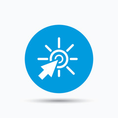 Click icon. Computer mouse cursor sign.