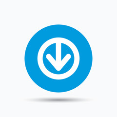 Download icon. Load internet data sign.