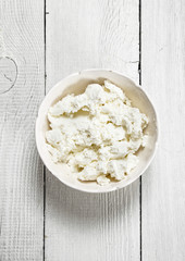 Cheese from fresh milk.