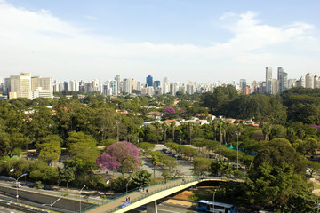 Sao Paulo city, Brazil. Skyline aerial view.