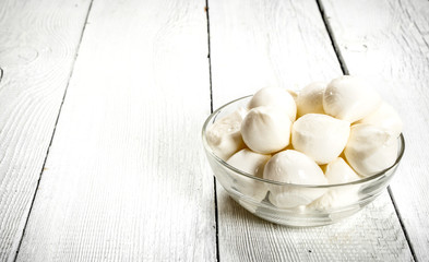 Mozzarella in the dish.