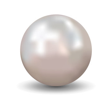 Pearl isolated on white background