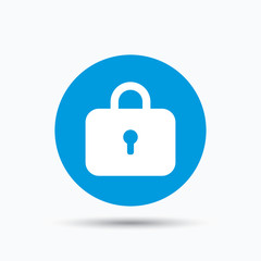 Lock icon. Privacy locker sign.