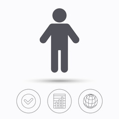 Man icon. Male human sign.