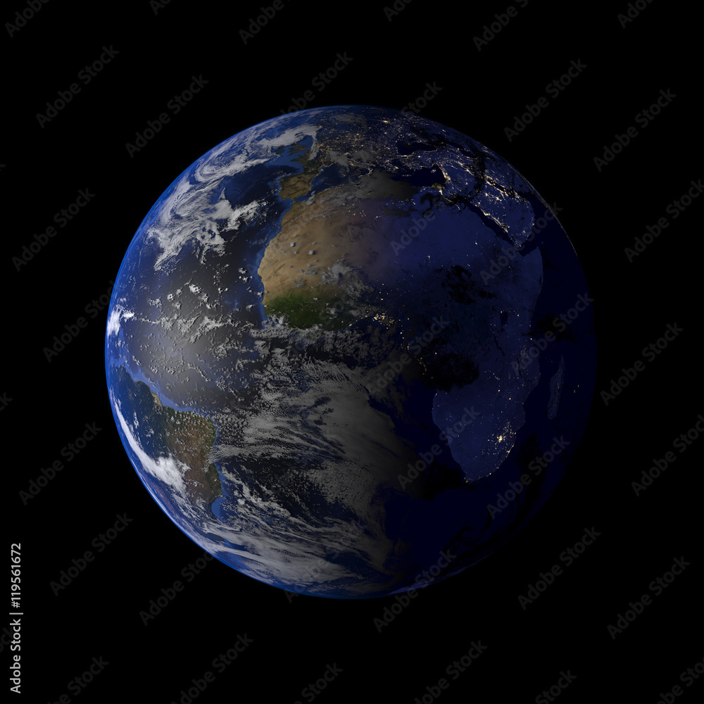 Canvas Prints earth solar system planet on black background 3d rendering. elements of this image furnished by nasa