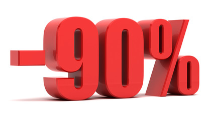 90 percent discount 3d text